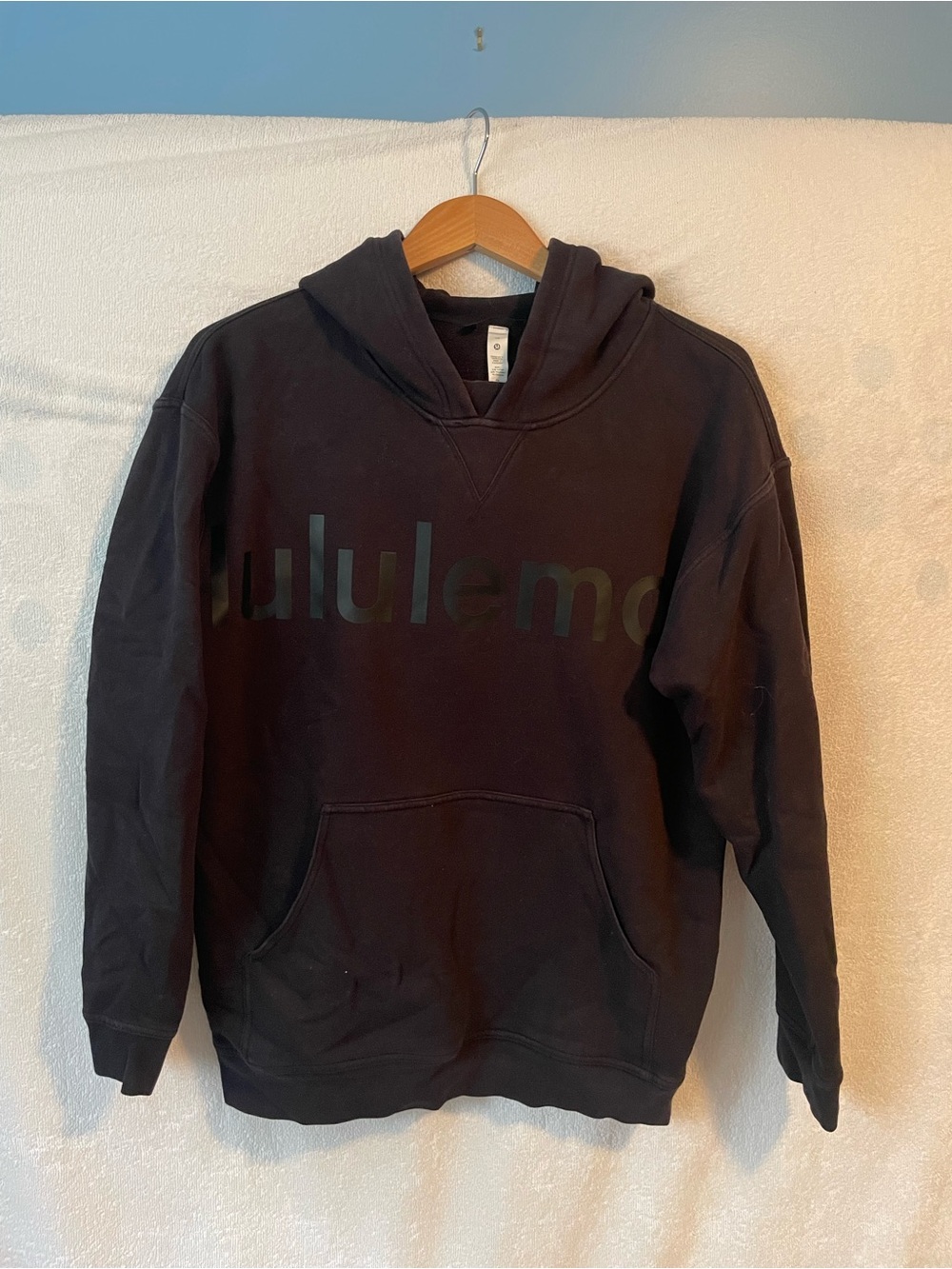 lululemon athletica Black Logo Pullover Hoodie